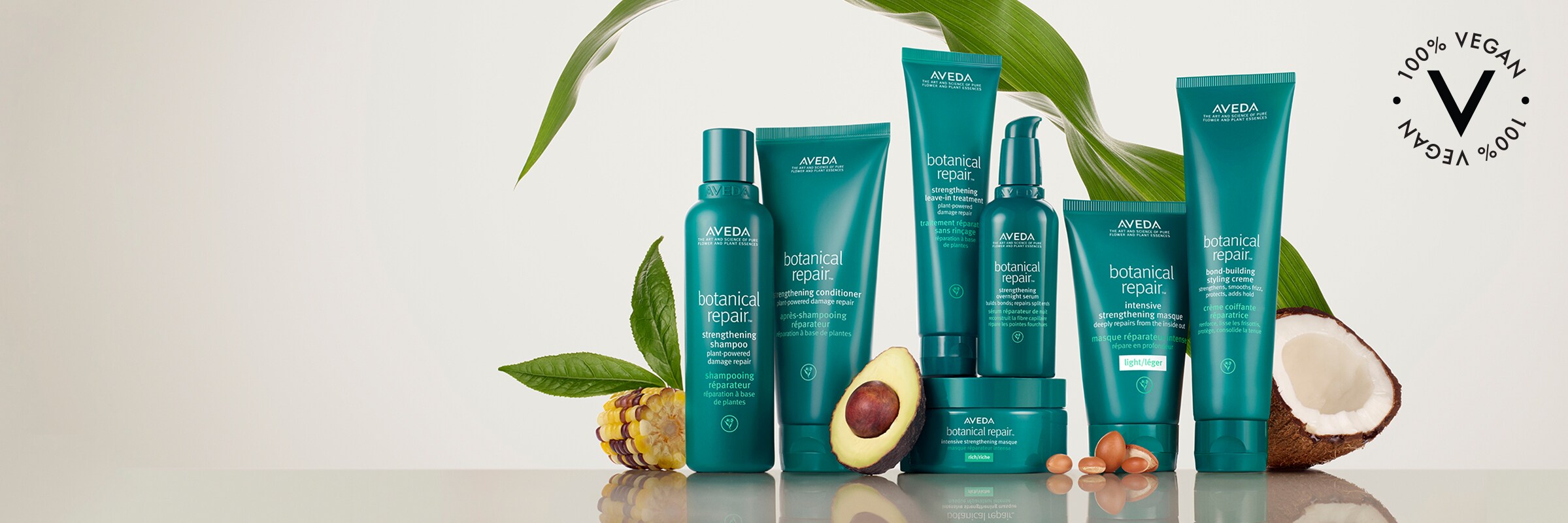 Shop plant powered, bond-building treatment to strengthen and repair damaged hair.